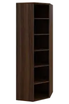 V 6 - 7 kancelářská skříň, rohová, 2150x700x700, ořech královský